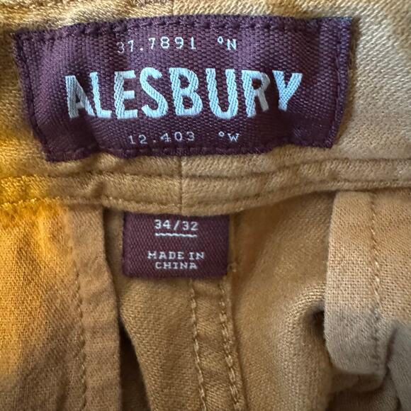 Alesbury Straight Leg Pants Tobacco Brown NWT Size 34x32 Cotton Blend - Picture 8 of 9
